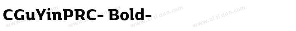 CGuYinPRC- Bold字体转换